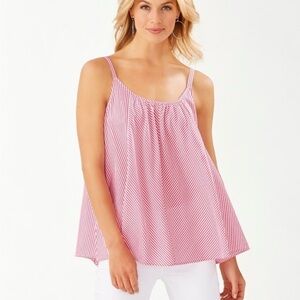 Tommy Bahama Palm Cove Striped Tank Pink White Women’s Size Large New with tags!